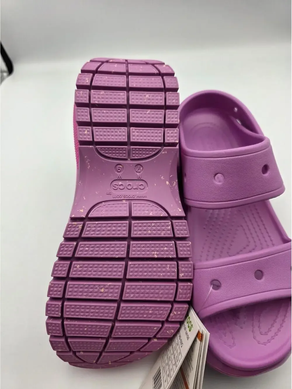 Crocs Classic Mega Crush Sandals W9 M7 Juice Hot Pink Limited Edition
